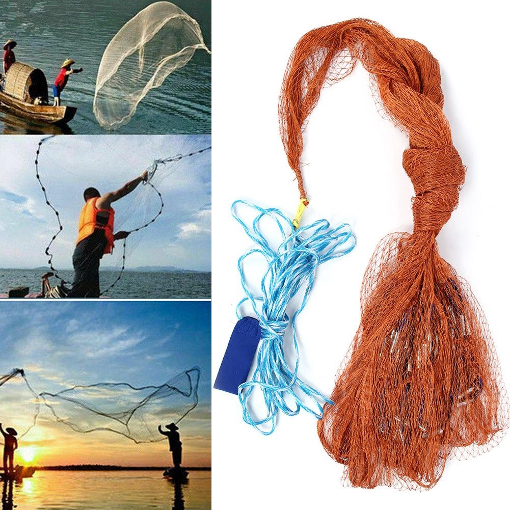 Automatic Fishing Net Cast Net for Bait Trap Outdoor Fish Throw Mesh with view 10
