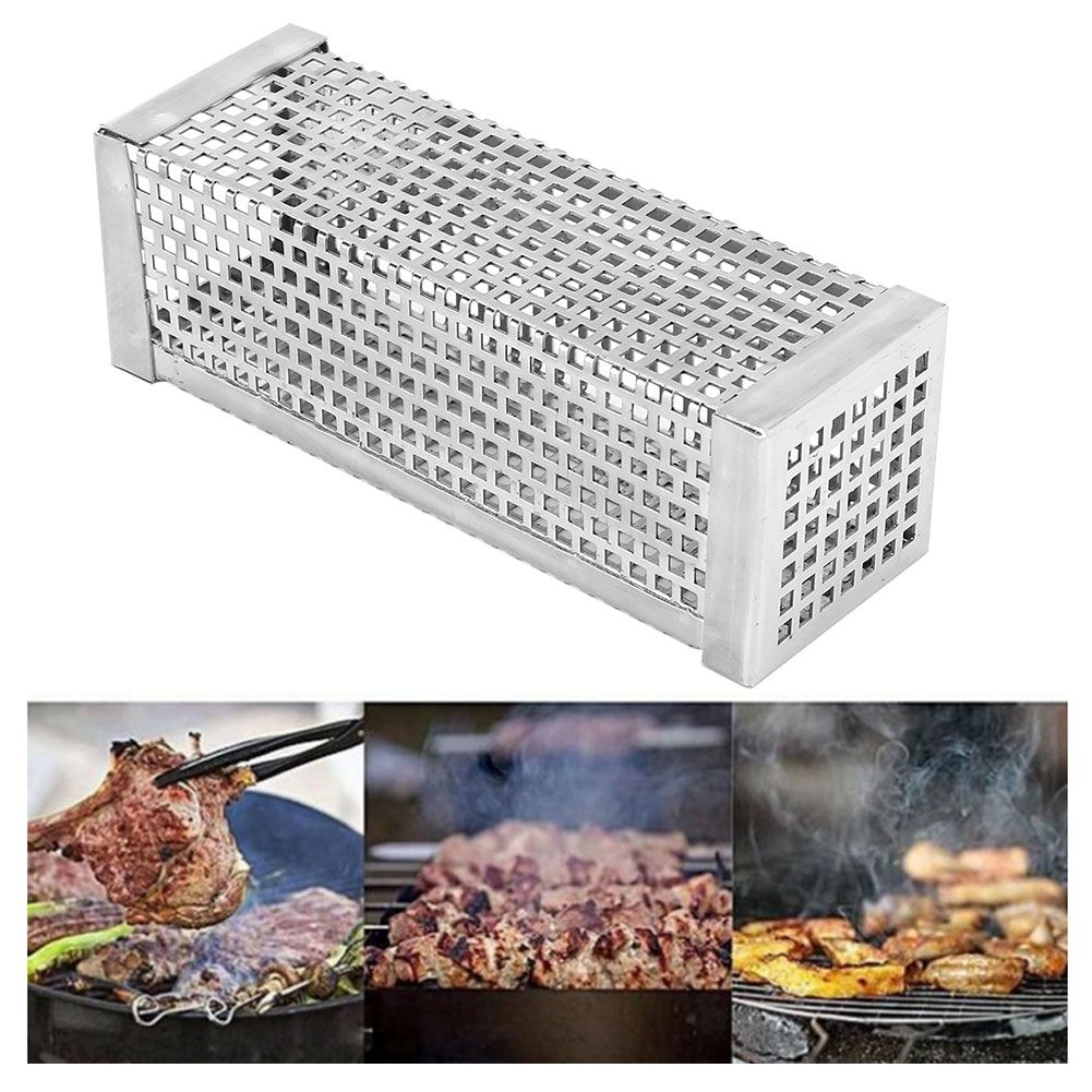 304 Stainless Steel Square BBQ Grill Smoker Tube Tools Outdoor Barbecue view 9