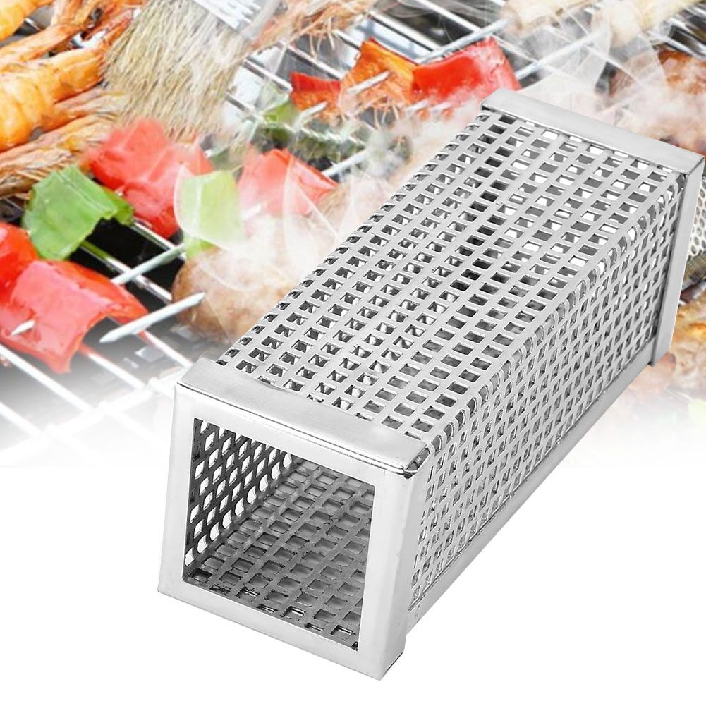 304 Stainless Steel Square BBQ Grill Smoker Tube Tools Outdoor Barbecue view 10