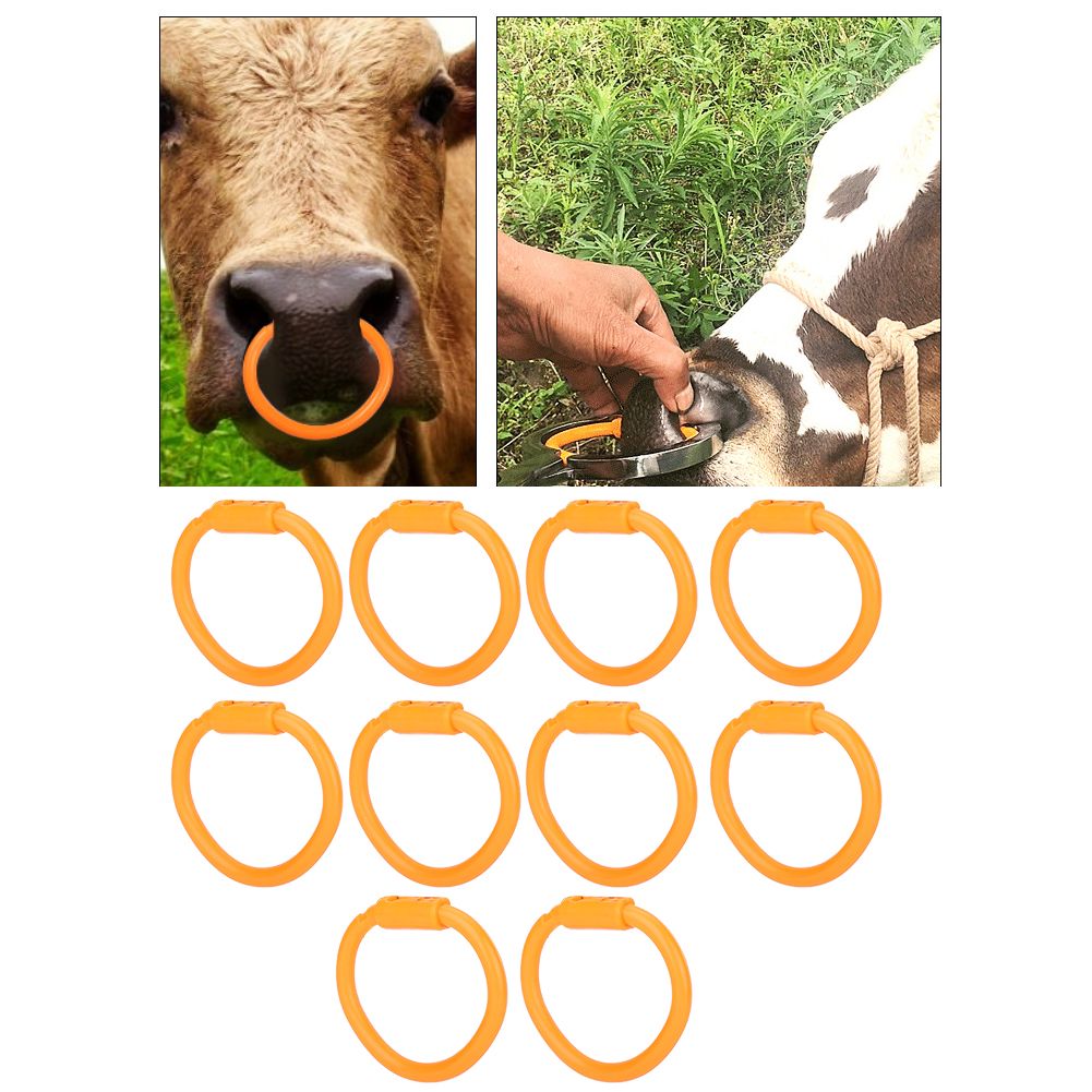 10Pcs Nylon Bull Nose Ring Accessory for Cattle Cow Farm Livestock Animal view 10