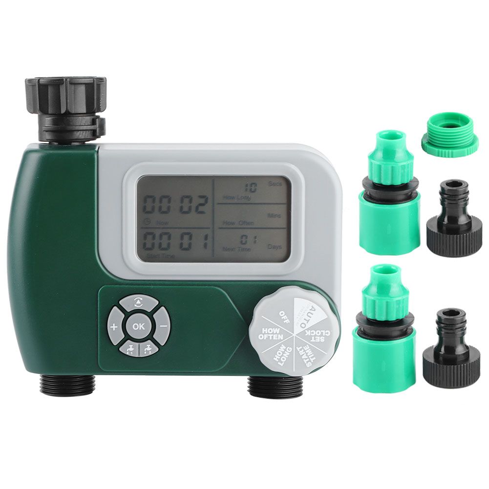 DualOutlet Timer Irrigation System Controller Intelligent Large Display view 2
