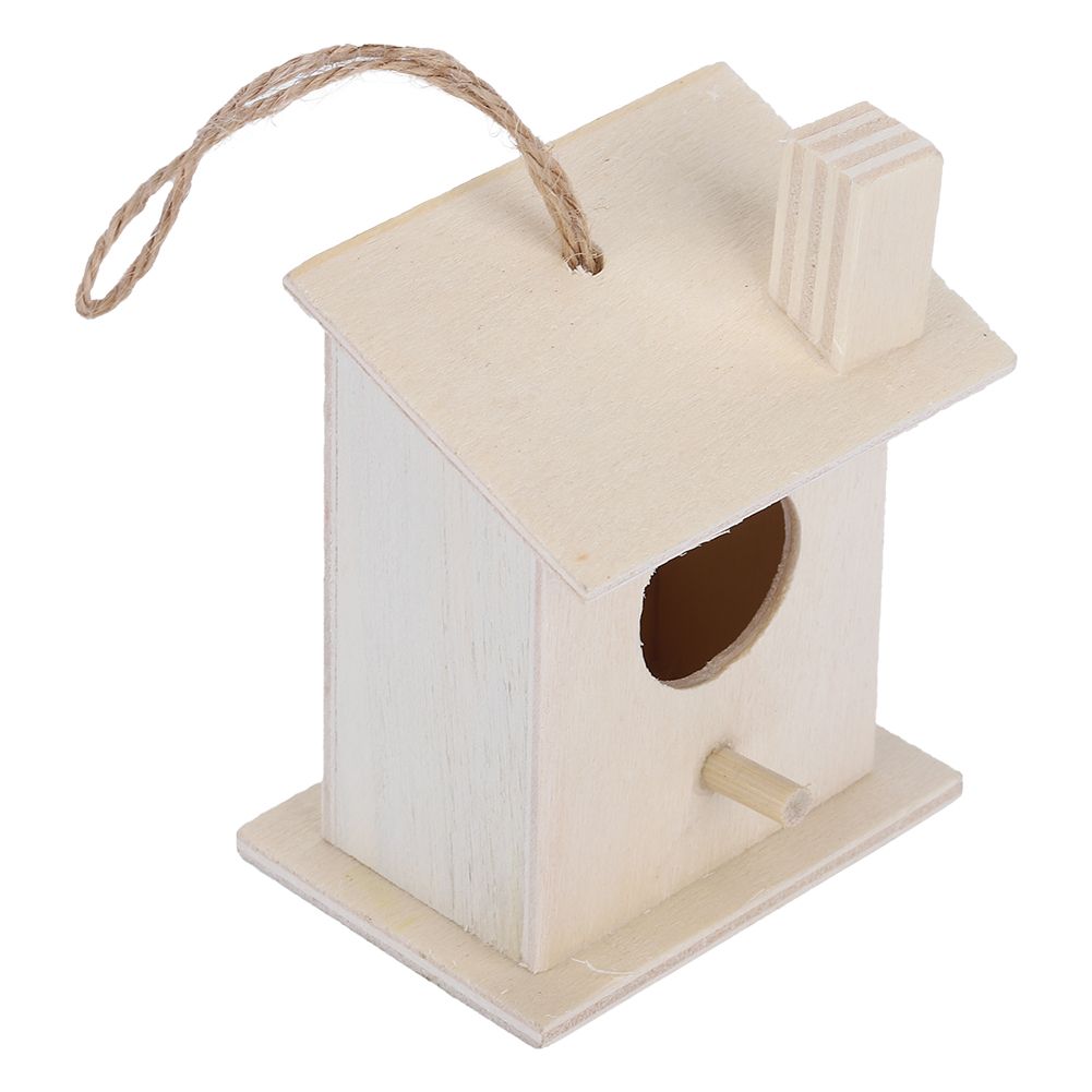 4Pcs Innovative Hanging Wooden Bird House Nests Ornament for Outdoor Garden view 7