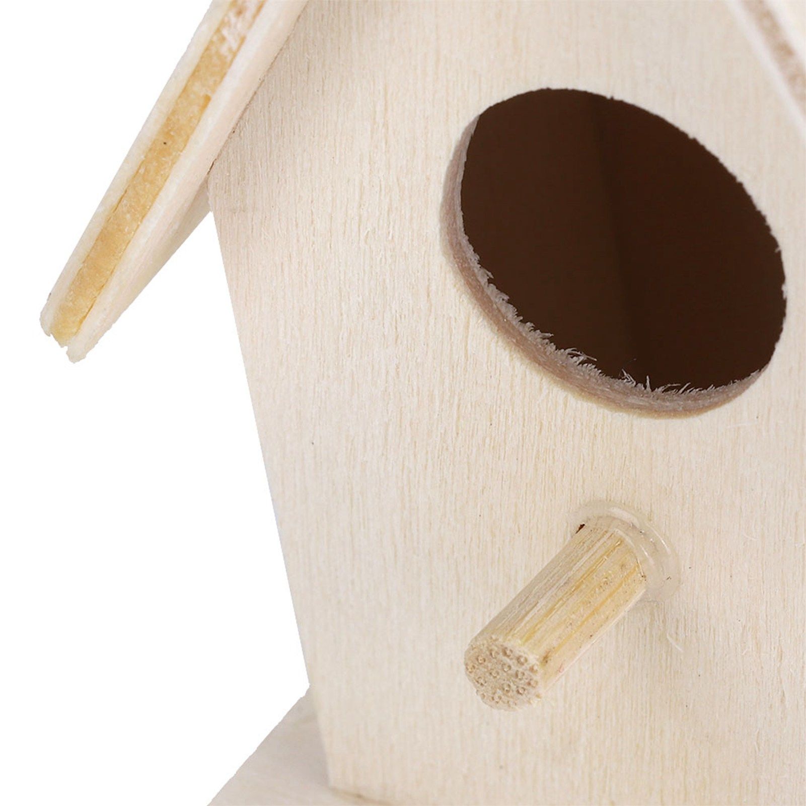 4Pcs Hanging Type Innovative Wood Bird House Nests Cage for Garden Courtyard view 11