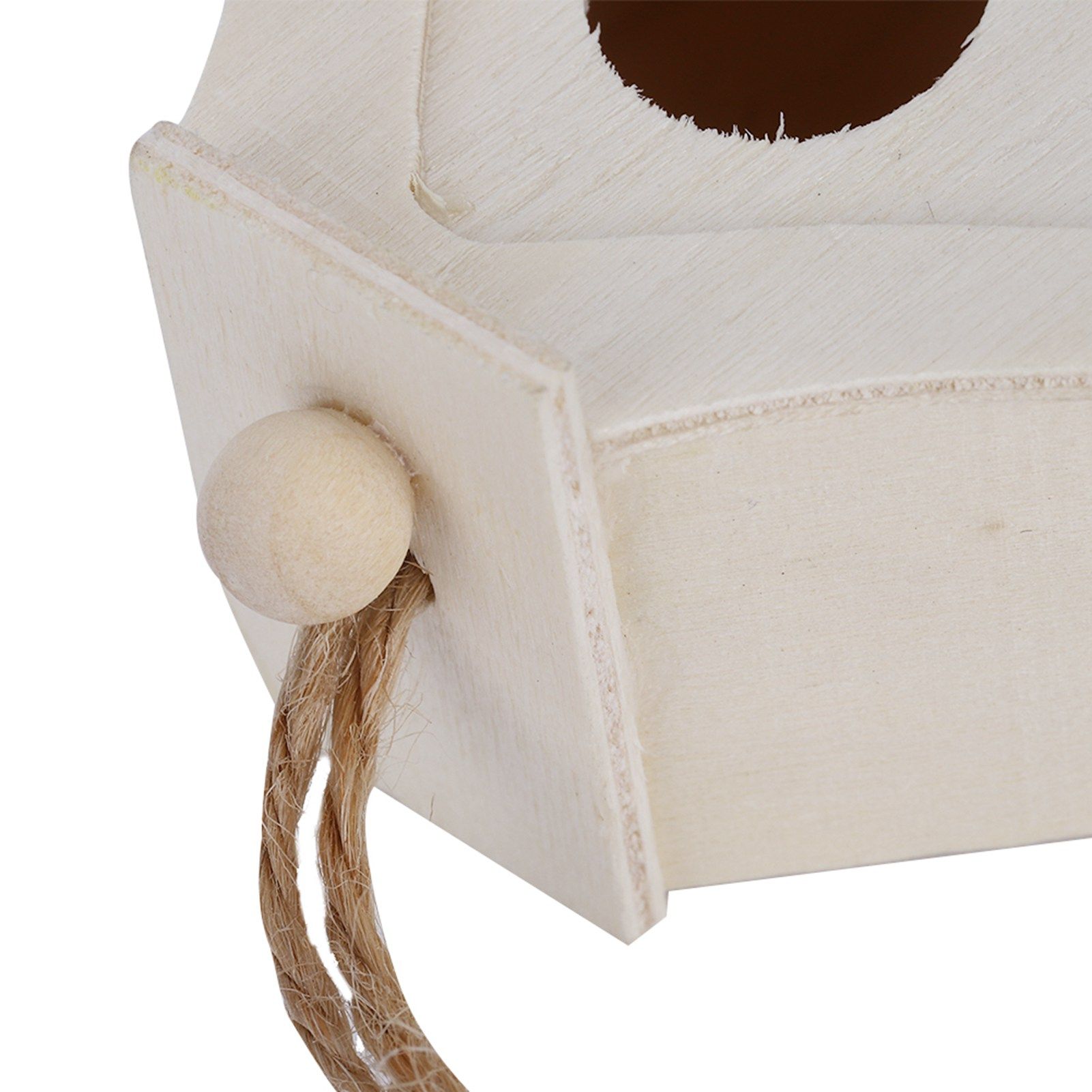 4Pcs Mini Wooden Bird House Hanging Birds Nests Ornaments for Outdoor Garden view 11