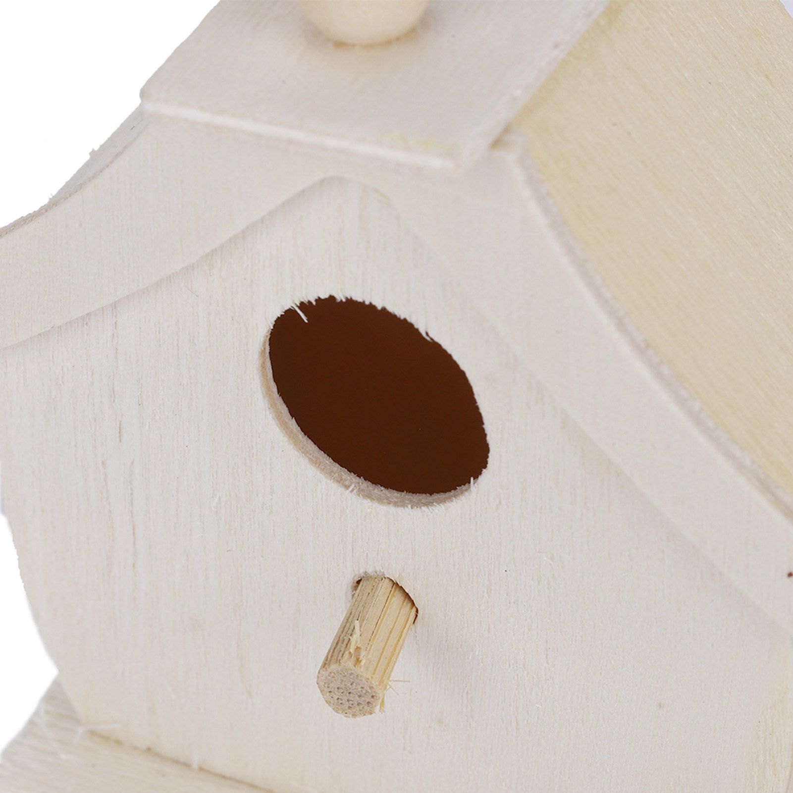 4Pcs Mini Wooden Bird House Hanging Birds Nests Ornaments for Outdoor Garden view 12