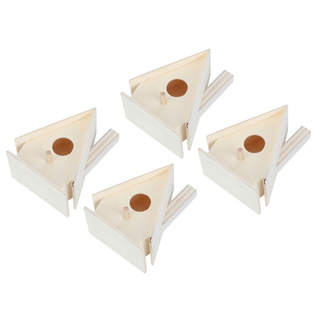 4Pcs Outdoor Hanging Wooden Bird House Nests Nesting Cage Garden Decoration view 5
