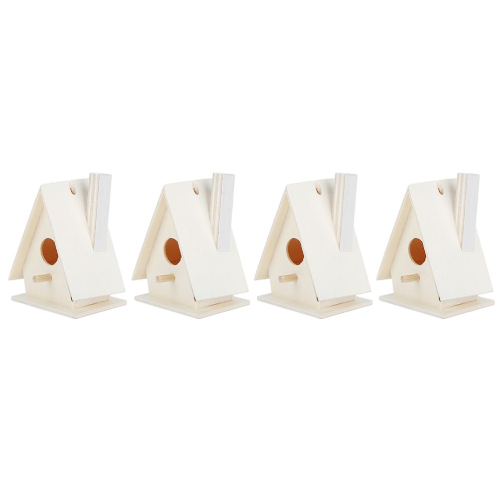 4Pcs Outdoor Hanging Wooden Bird House Nests Nesting Cage Garden Decoration view 6