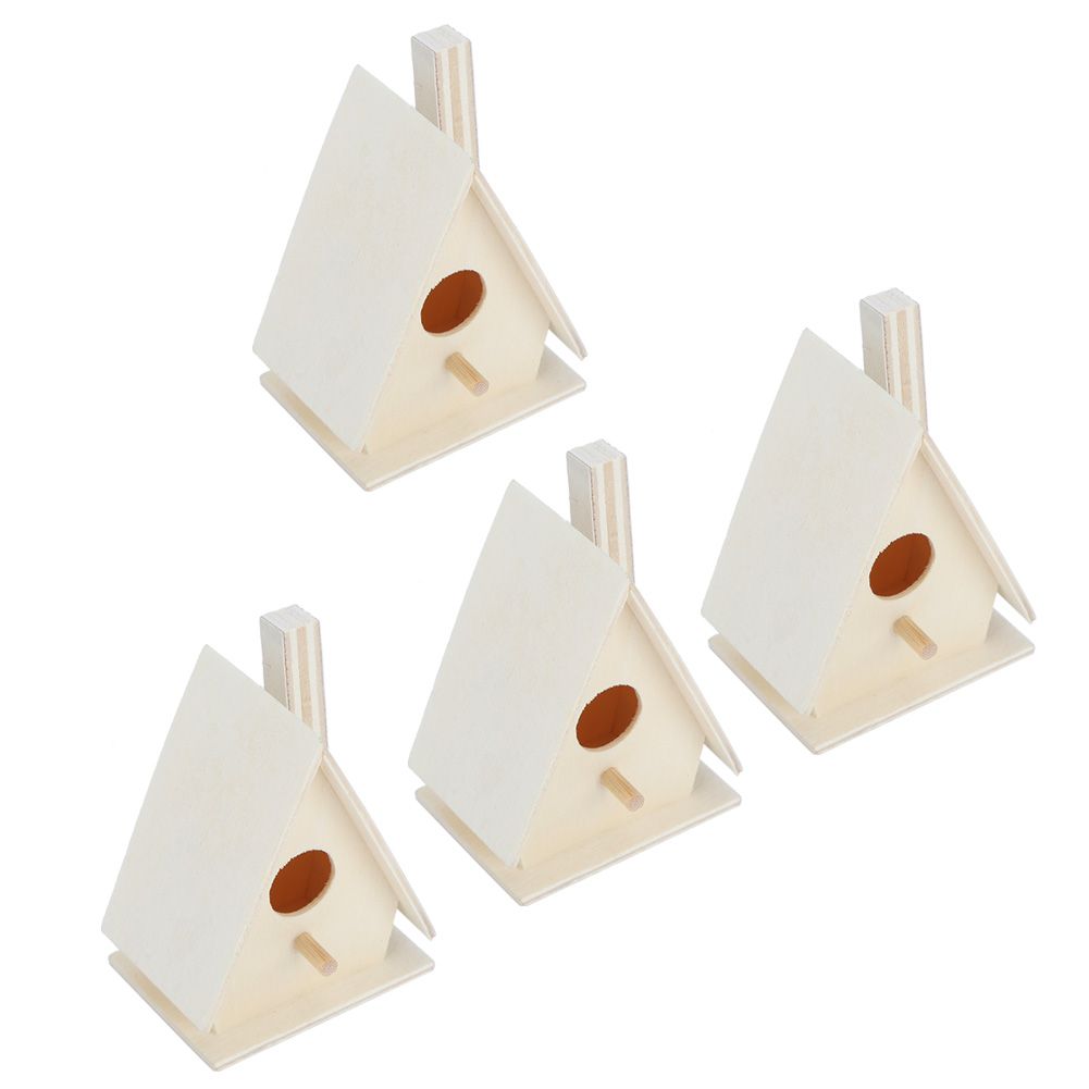 4Pcs Outdoor Hanging Wooden Bird House Nests Nesting Cage Garden Decoration view 7