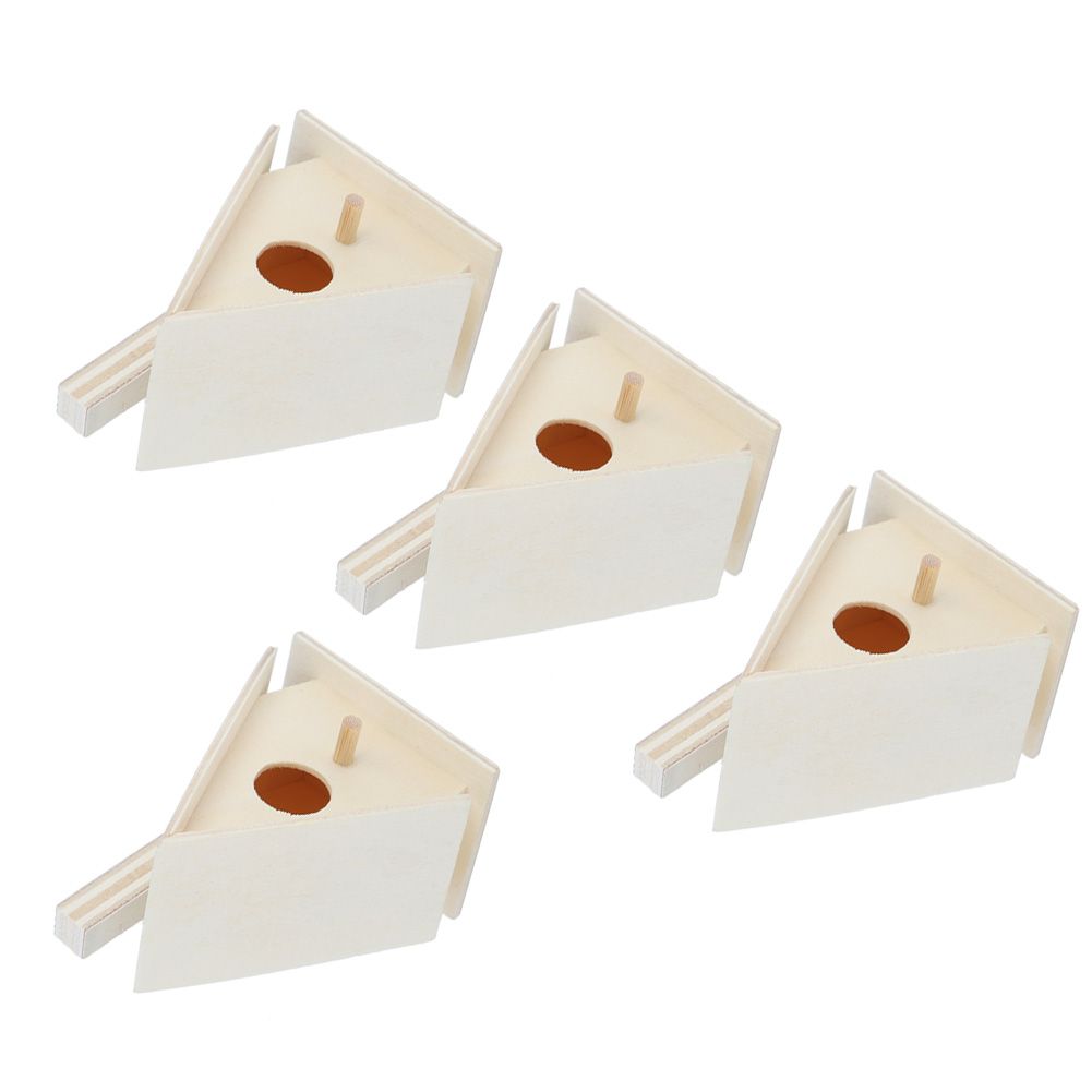 4Pcs Outdoor Hanging Wooden Bird House Nests Nesting Cage Garden Decoration view 8