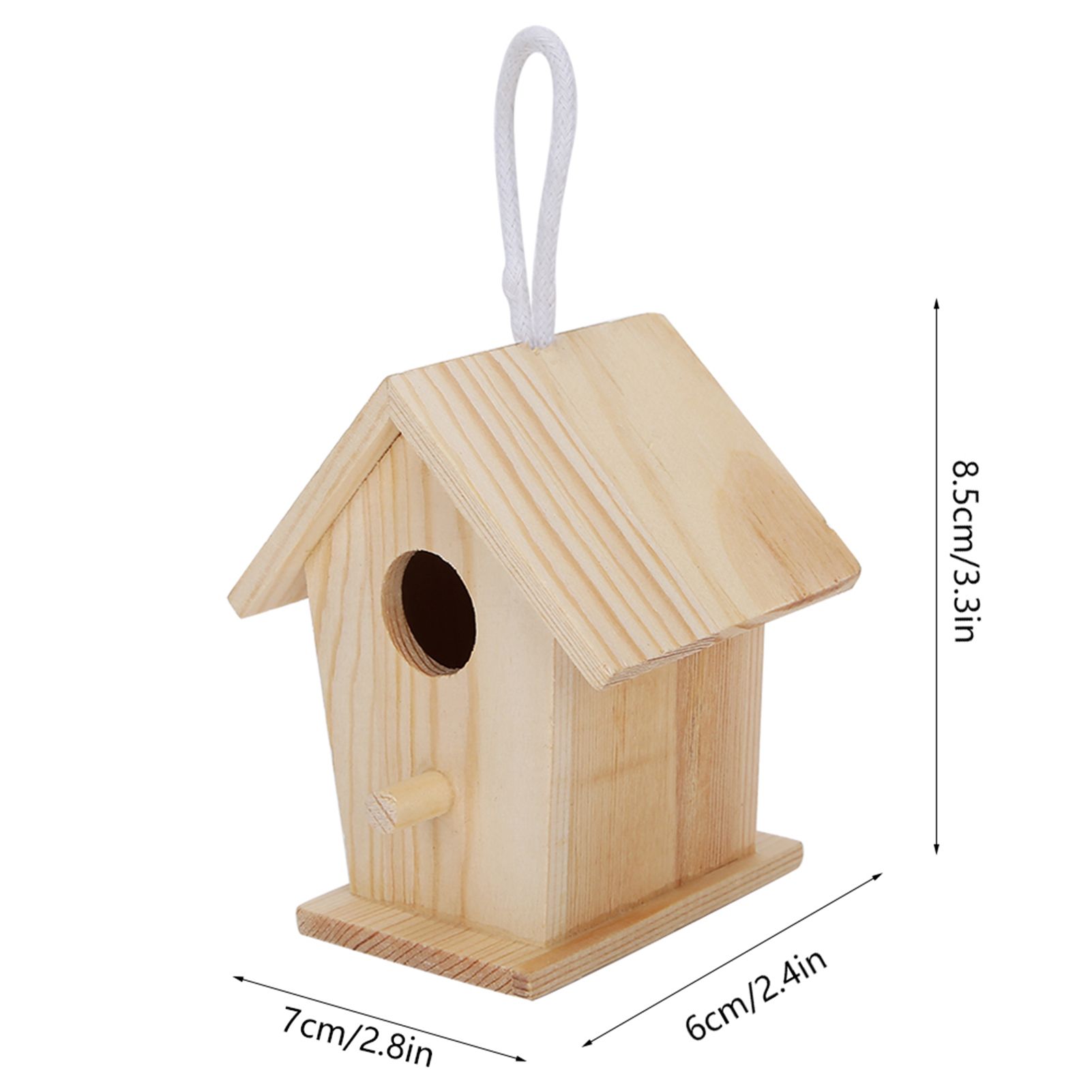 4Pcs Mini Outdoor Hanging Wooden Bird House Nests Cage Ornament for Garden Balcony view 11
