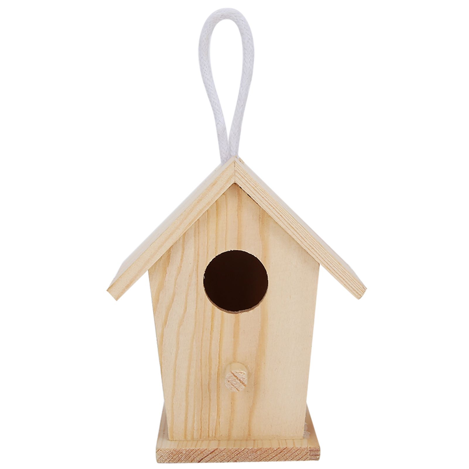 4Pcs Mini Outdoor Hanging Wooden Bird House Nests Cage Ornament for Garden Balcony view 12