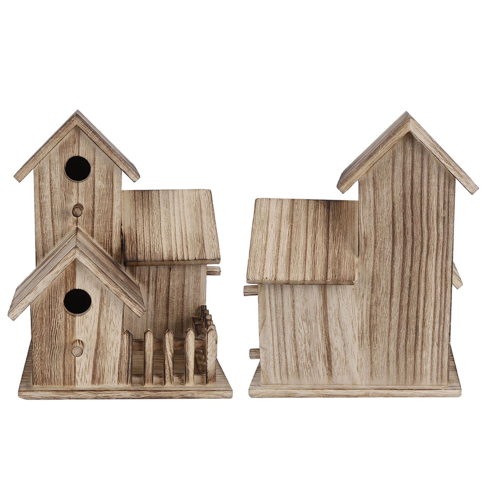 Wooden Birdhouse Small Outdoor Garden Bird Nesting Box Bird House Pet Supplies view 3