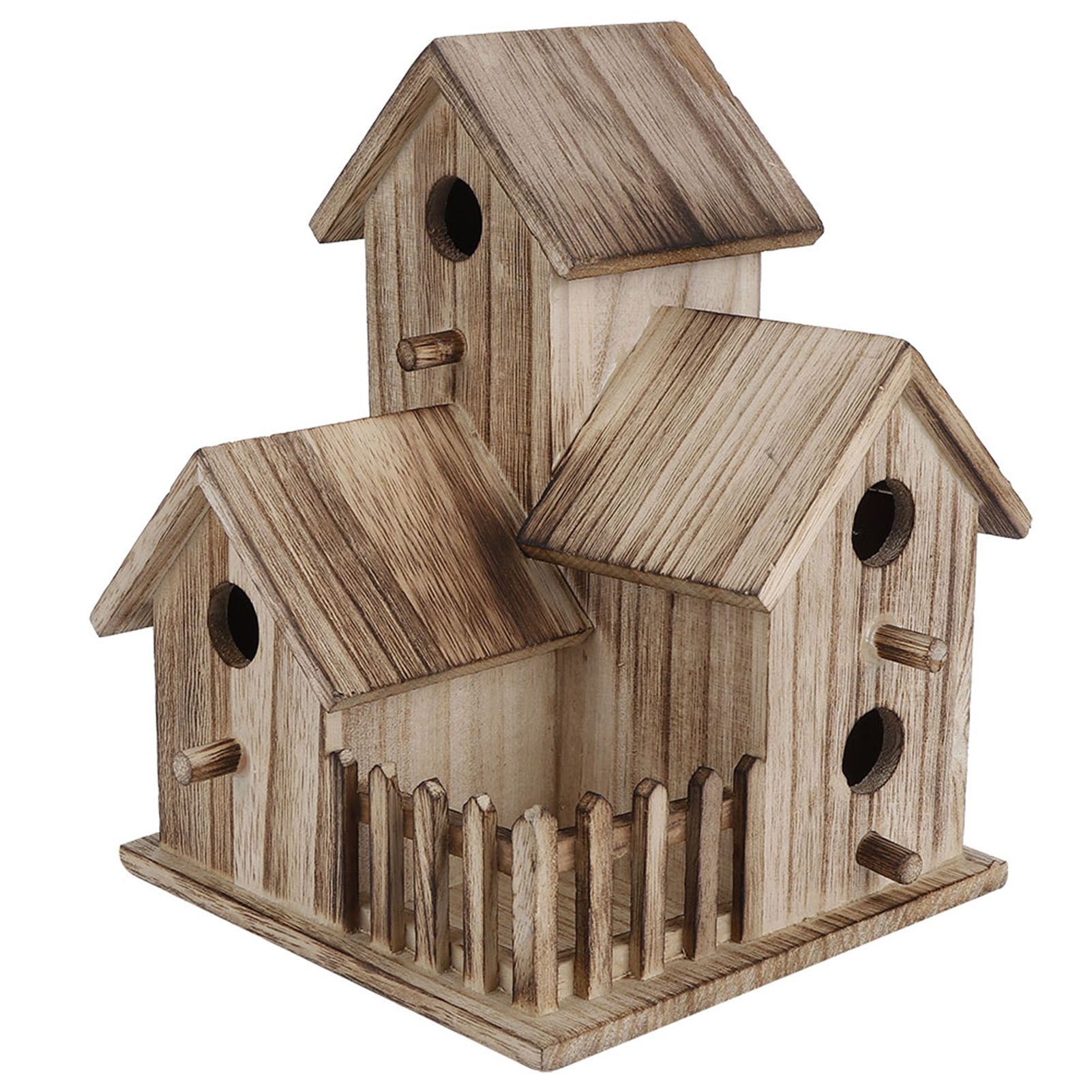 Wooden Birdhouse Small Outdoor Garden Bird Nesting Box Bird House Pet Supplies view 5