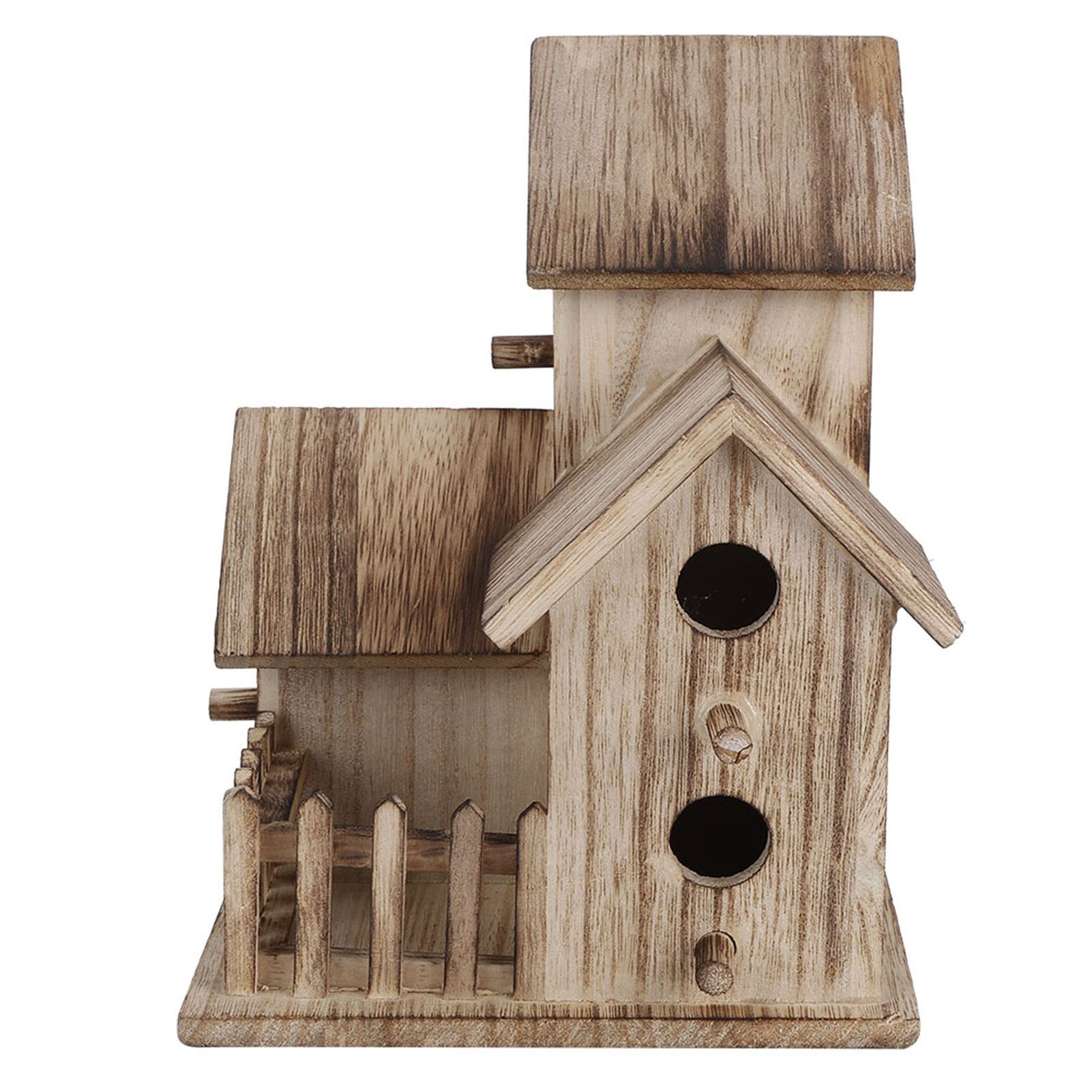 Wooden Birdhouse Small Outdoor Garden Bird Nesting Box Bird House Pet Supplies view 6
