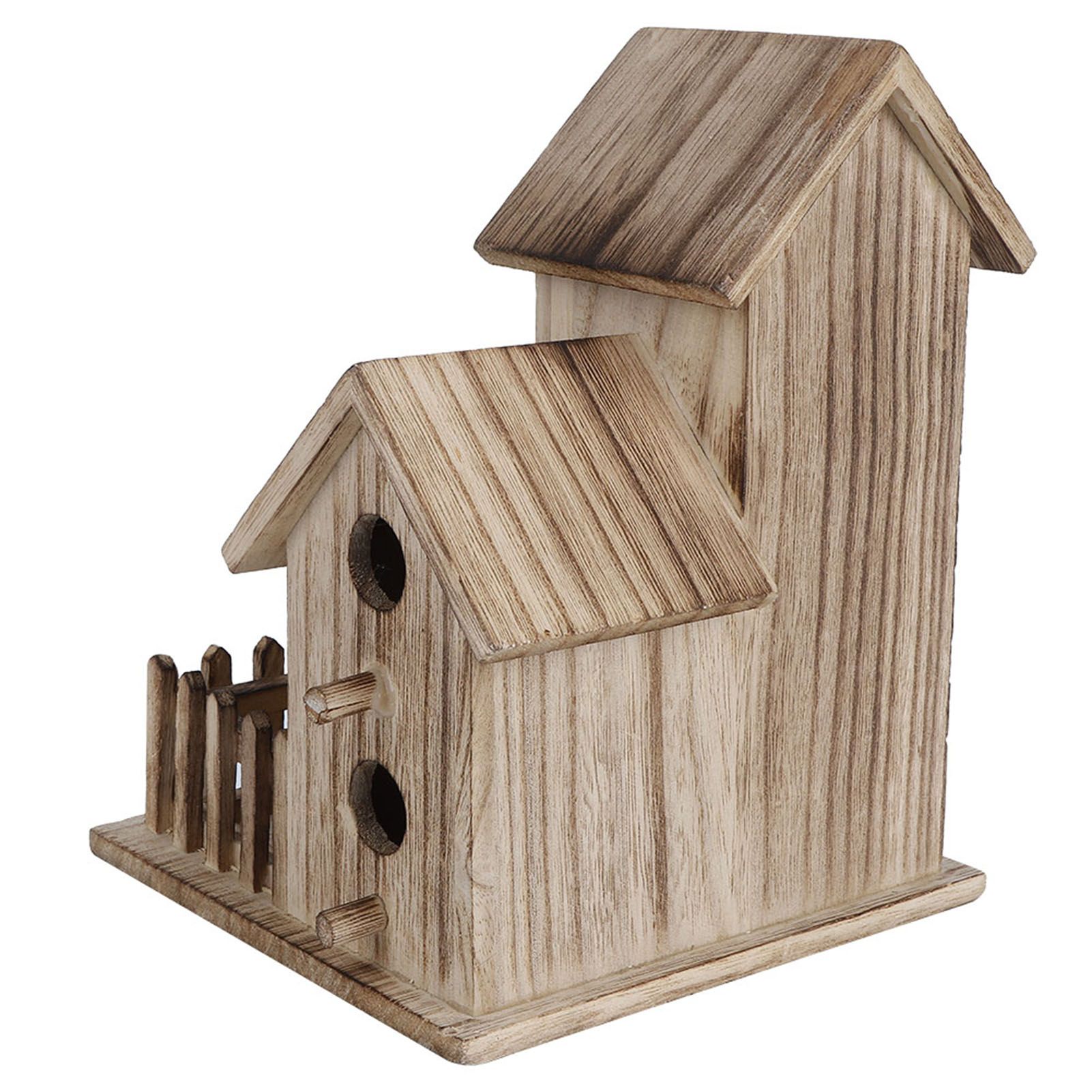 Wooden Birdhouse Small Outdoor Garden Bird Nesting Box Bird House Pet Supplies view 7