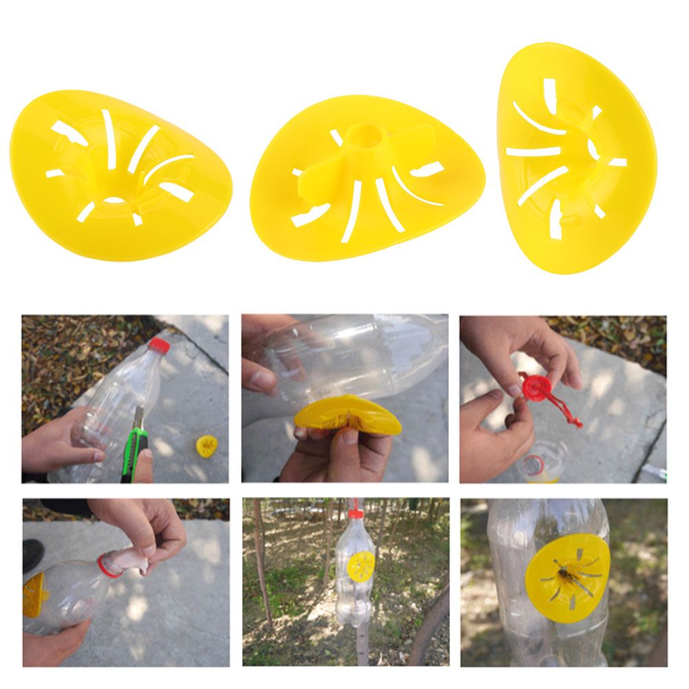 20PCS Flower Shaped Reusable Mini Bee Catcher Wasp Insects Funnel Garden view 9