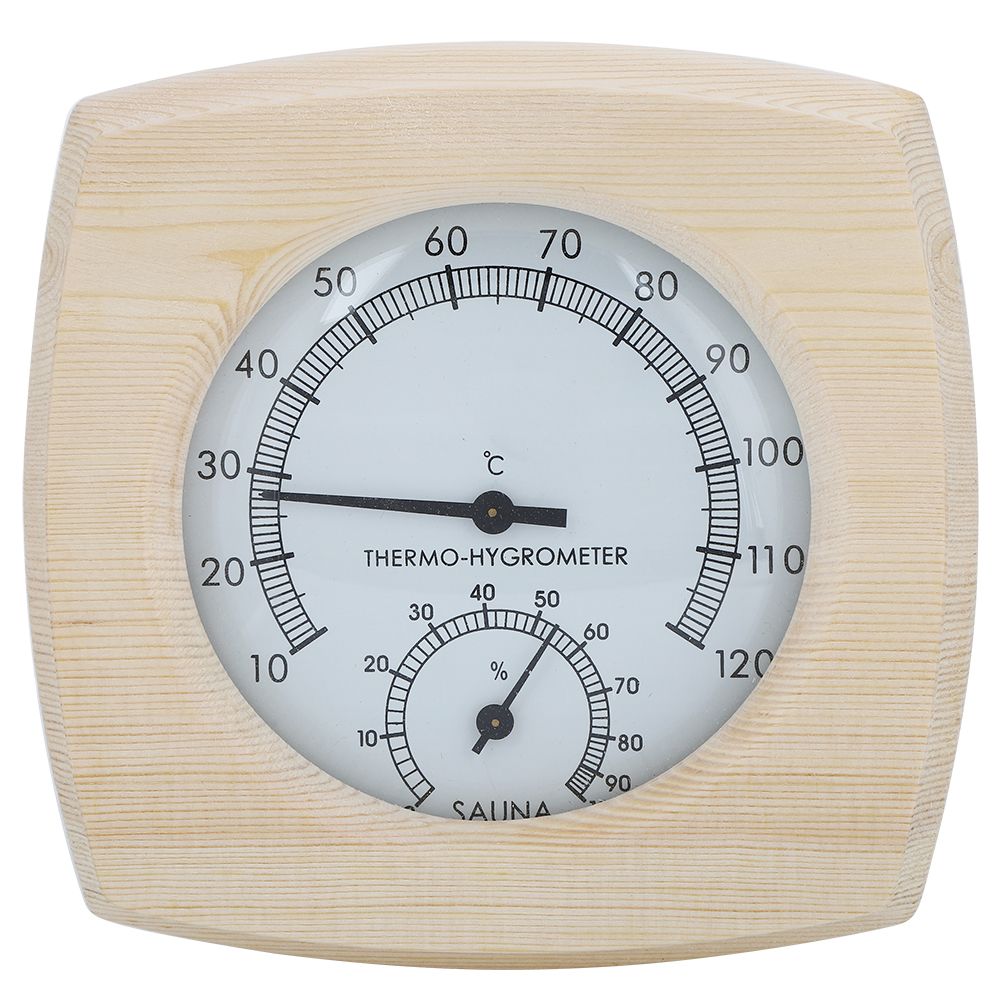 Wood ThermoHygrometer Thermometer Hygrometer for Bathroom Sauna Room Accessory view 2