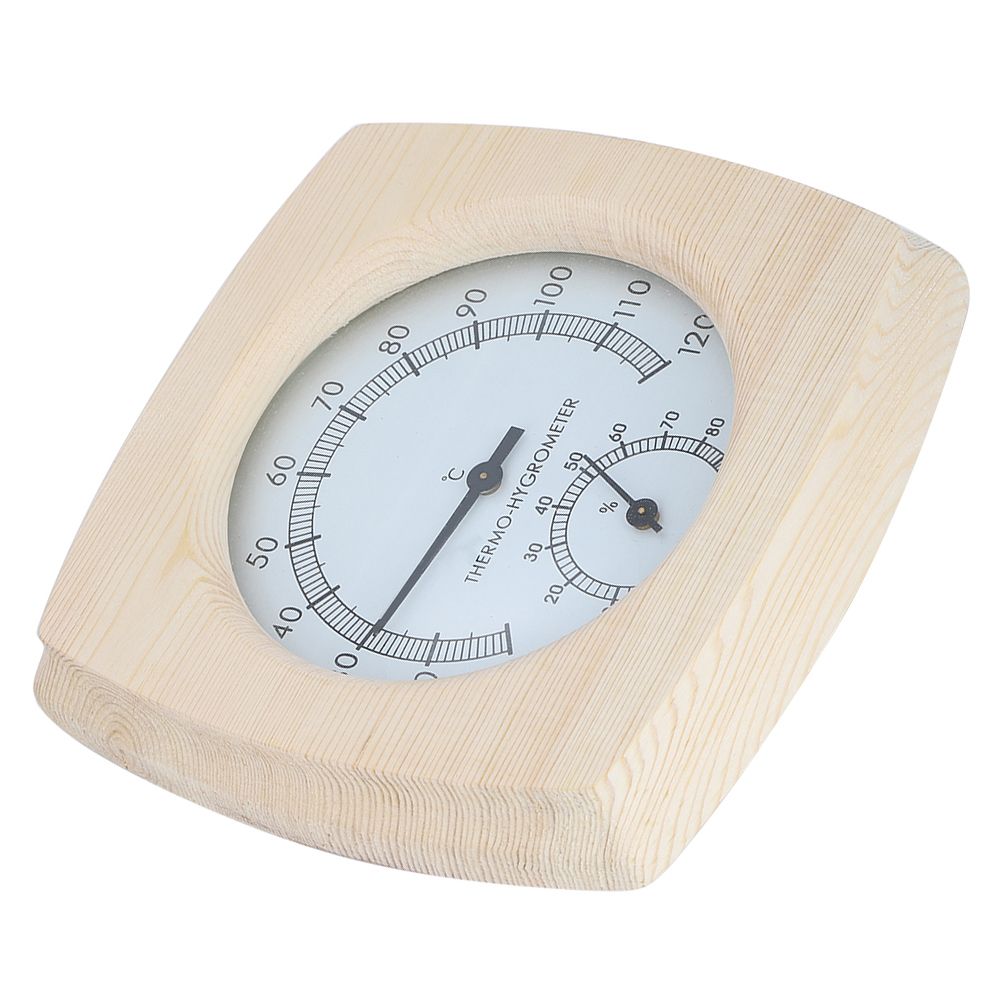 Wood ThermoHygrometer Thermometer Hygrometer for Bathroom Sauna Room Accessory view 3