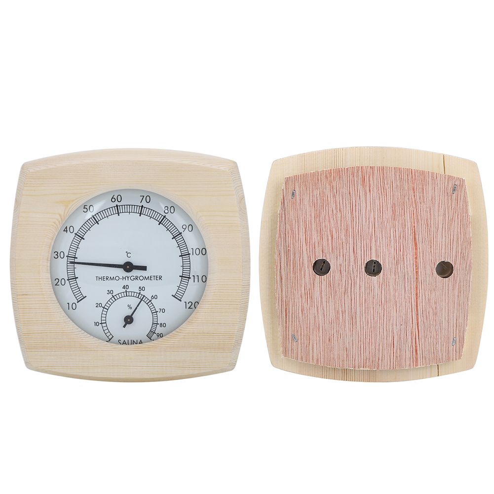 Wood ThermoHygrometer Thermometer Hygrometer for Bathroom Sauna Room Accessory view 4
