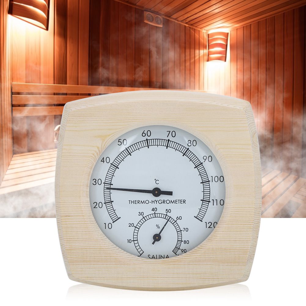 Wood ThermoHygrometer Thermometer Hygrometer for Bathroom Sauna Room Accessory view 9