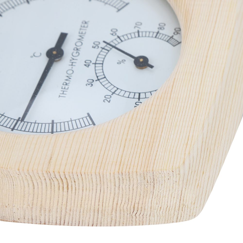 Wood ThermoHygrometer Thermometer Hygrometer for Bathroom Sauna Room Accessory view 12