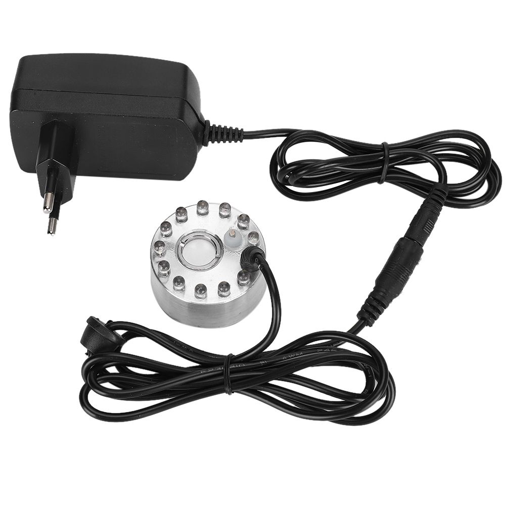 Mini Water Fountain Ornament Mist Fog Maker Atomizer with 12 Lights Landscape