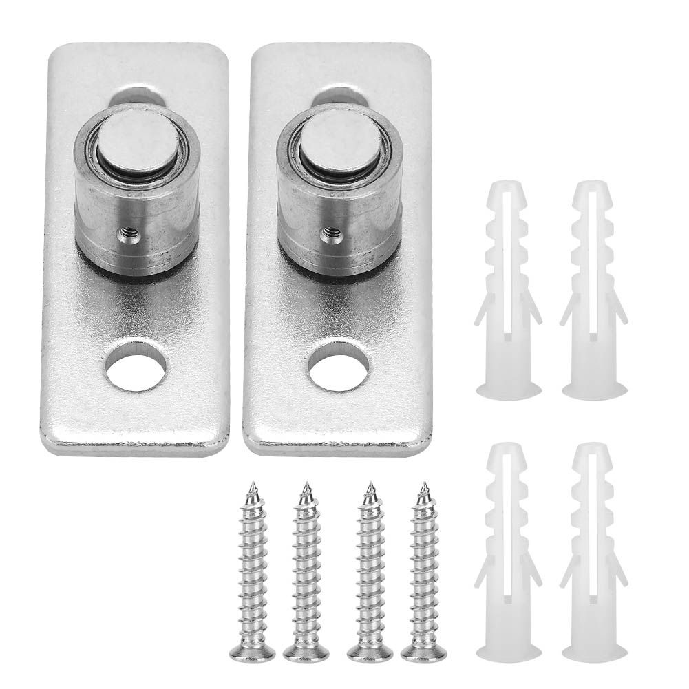2Pcs Stainless Steel Barn Door Roller Floor Guide Sliding Door Hardware