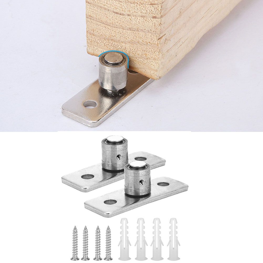2Pcs Stainless Steel Barn Door Roller Floor Guide Sliding Door Hardware view 9