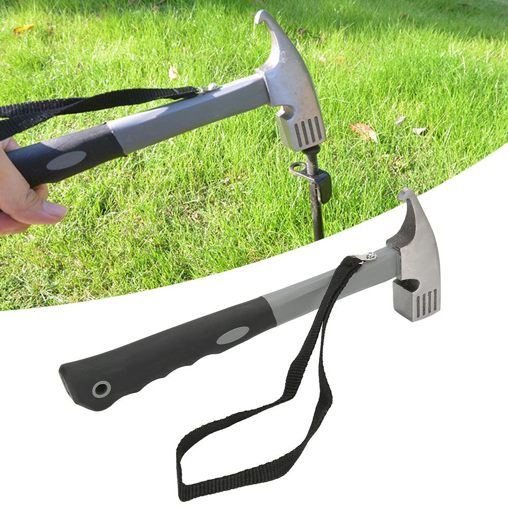 Outdoor Multifunction High Carbon Steel Camping Hammer Tent Pegs Stake Nail view 9
