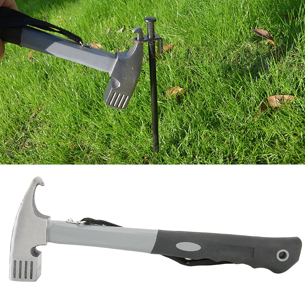 Outdoor Multifunction High Carbon Steel Camping Hammer Tent Pegs Stake Nail view 10