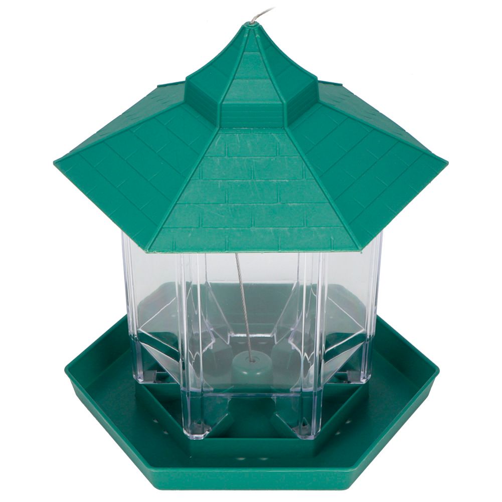 Waterproof Hanging Plastic Transparent Bird Feeder Feeding Tools for Outdoor view 3