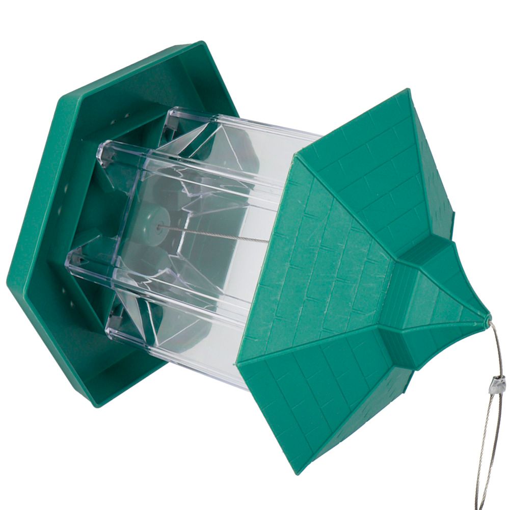 Waterproof Hanging Plastic Transparent Bird Feeder Feeding Tools for Outdoor view 5