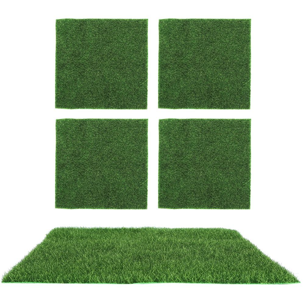 5Pcs SquareShaped Garden Artificial Grass Lawn Turf DIY Miniature Landscape view 7