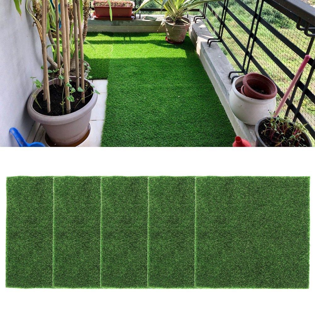 5Pcs SquareShaped Garden Artificial Grass Lawn Turf DIY Miniature Landscape view 10