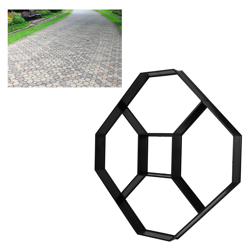 Hexagonal DIY Concrete Paving Mold Cement Brick Walk Paths Maker for Garden view 9