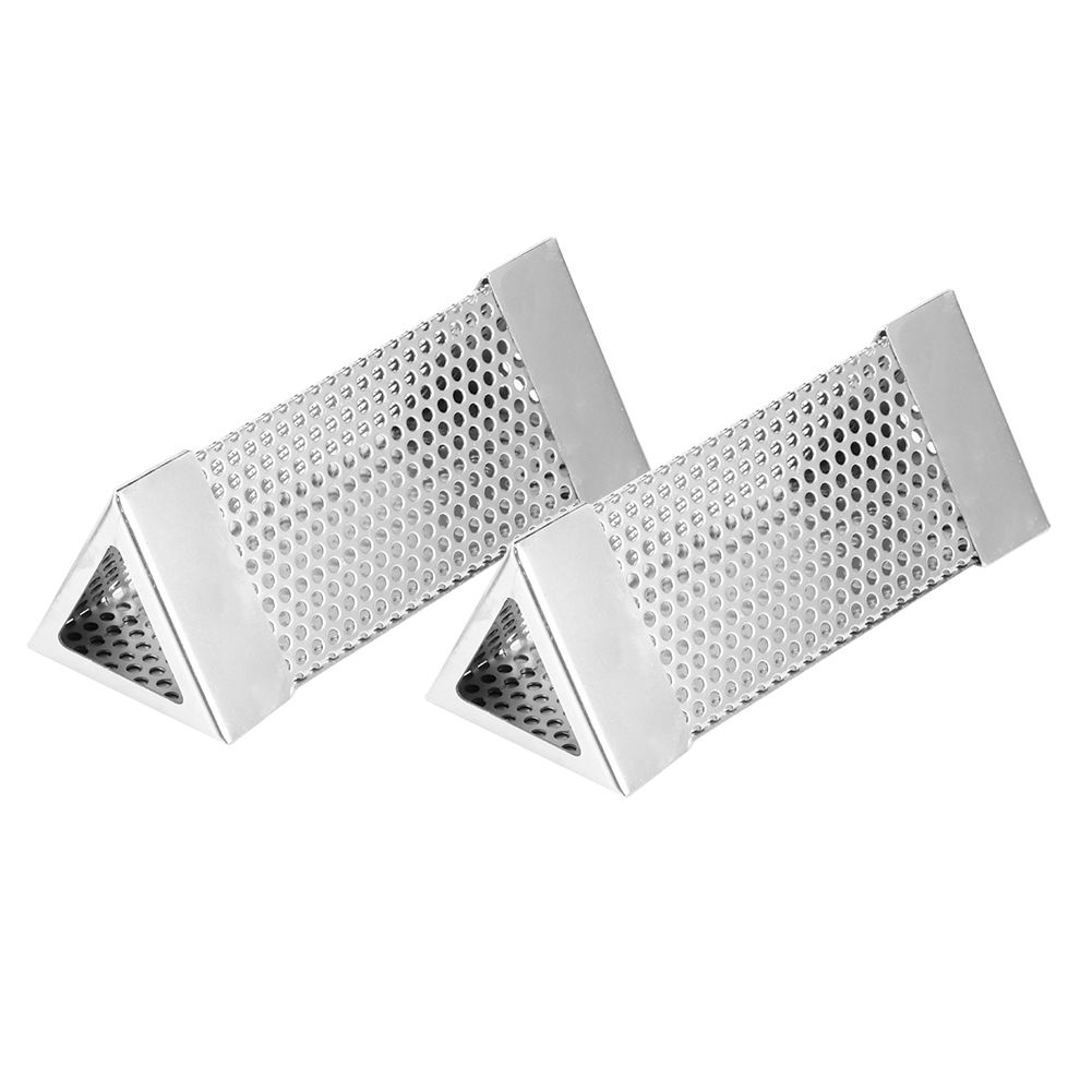 2Pcs BBQ Grill Smoker Tube Mesh Tube Pellets Smoke Box 6in Stainless Steel view 3