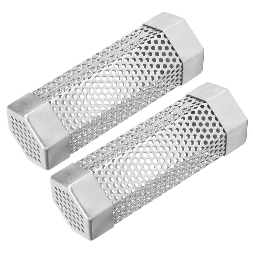 2Pcs BBQ Grill Smoker Tube Mesh Tube Pellets Smoke Box 6in Stainless Steel view 6