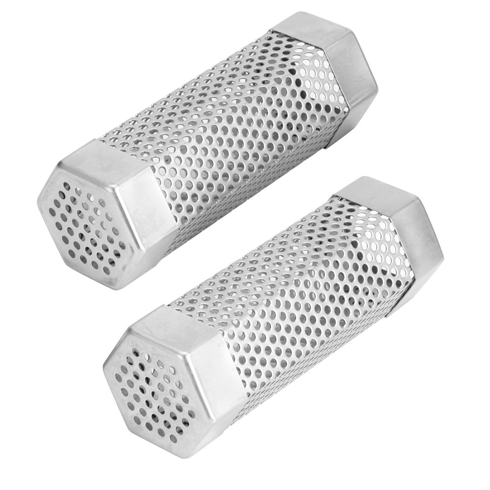 2Pcs BBQ Grill Smoker Tube Mesh Tube Pellets Smoke Box 6in Stainless Steel view 8