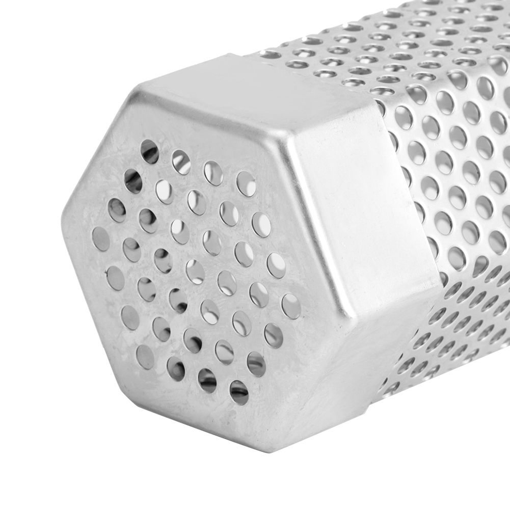 2Pcs BBQ Grill Smoker Tube Mesh Tube Pellets Smoke Box 6in Stainless Steel view 12
