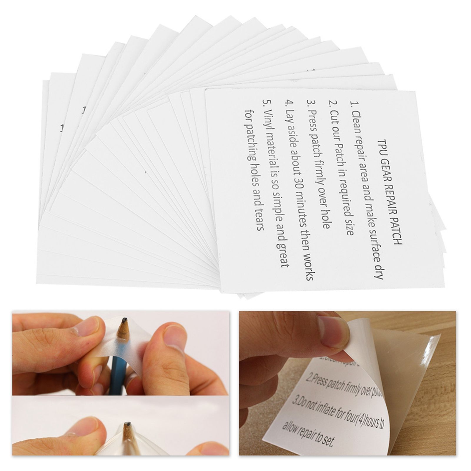 20PCS Self Adhesive TPU Sticker Waterproof Transparent Repair Patch for view 10