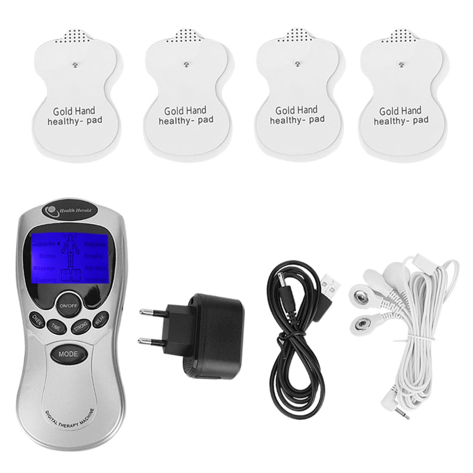Digital Pulse Body Massager Muscle Stimulator with LCD Backlight Screen view 2