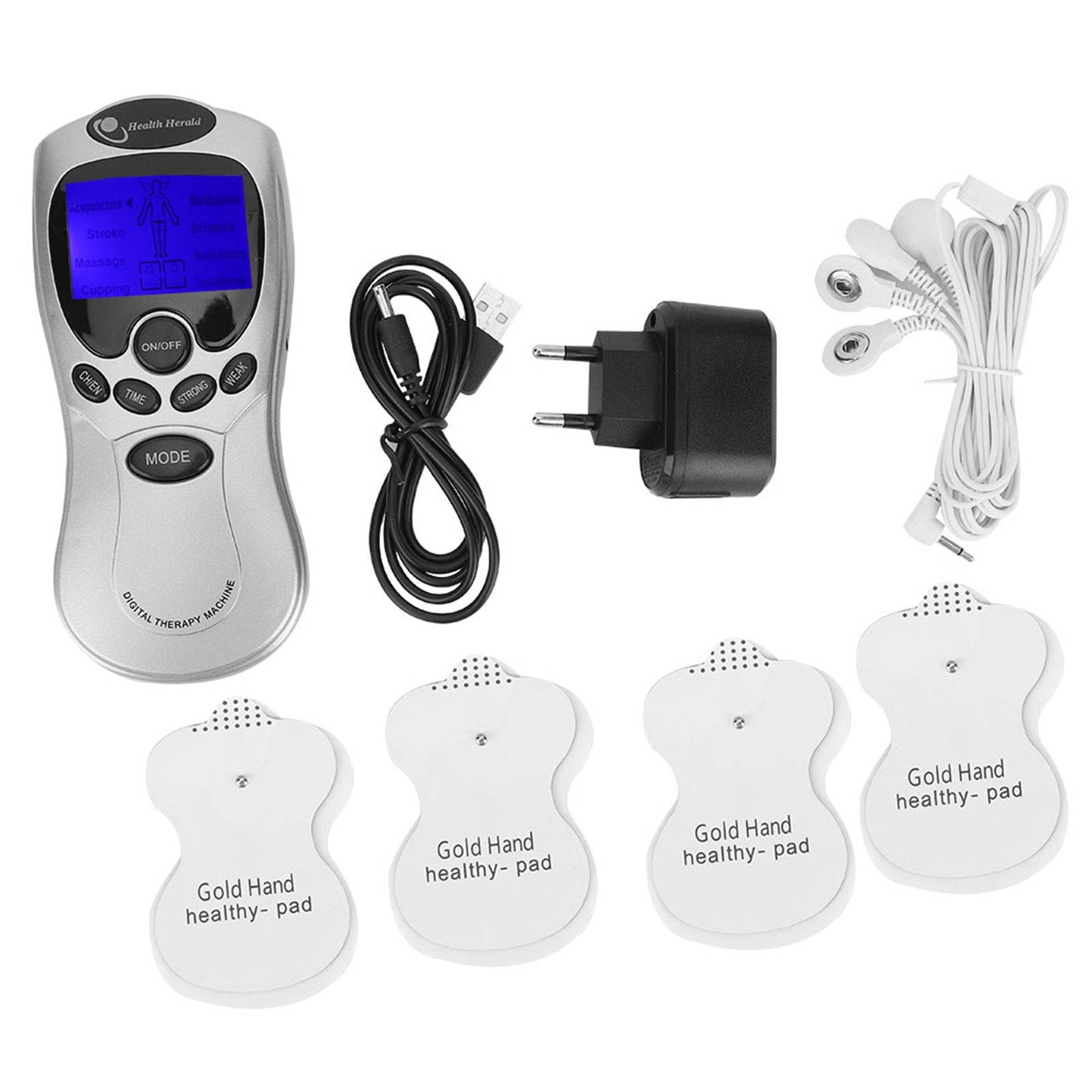 Digital Pulse Body Massager Muscle Stimulator with LCD Backlight Screen view 3