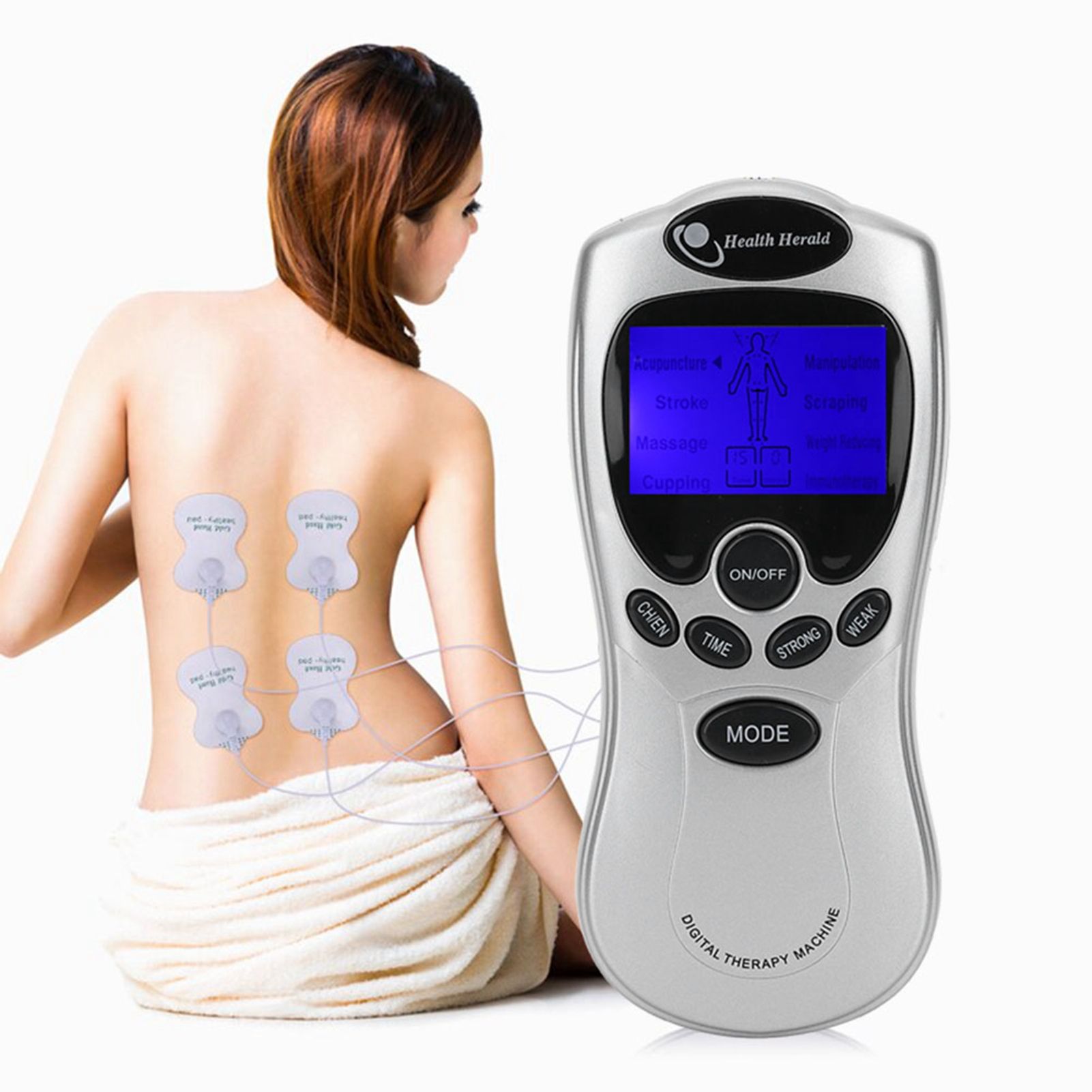 Digital Pulse Body Massager Muscle Stimulator with LCD Backlight Screen view 9