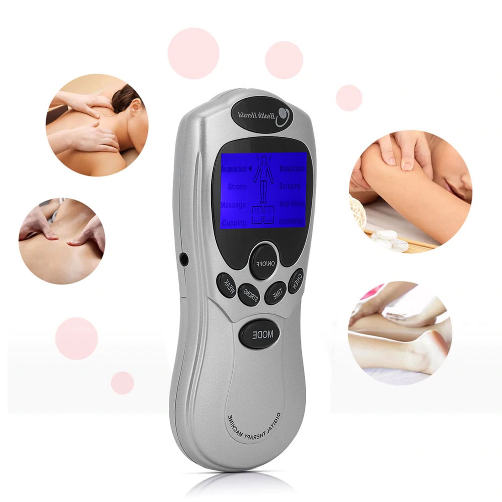 Digital Pulse Body Massager Muscle Stimulator with LCD Backlight Screen view 10