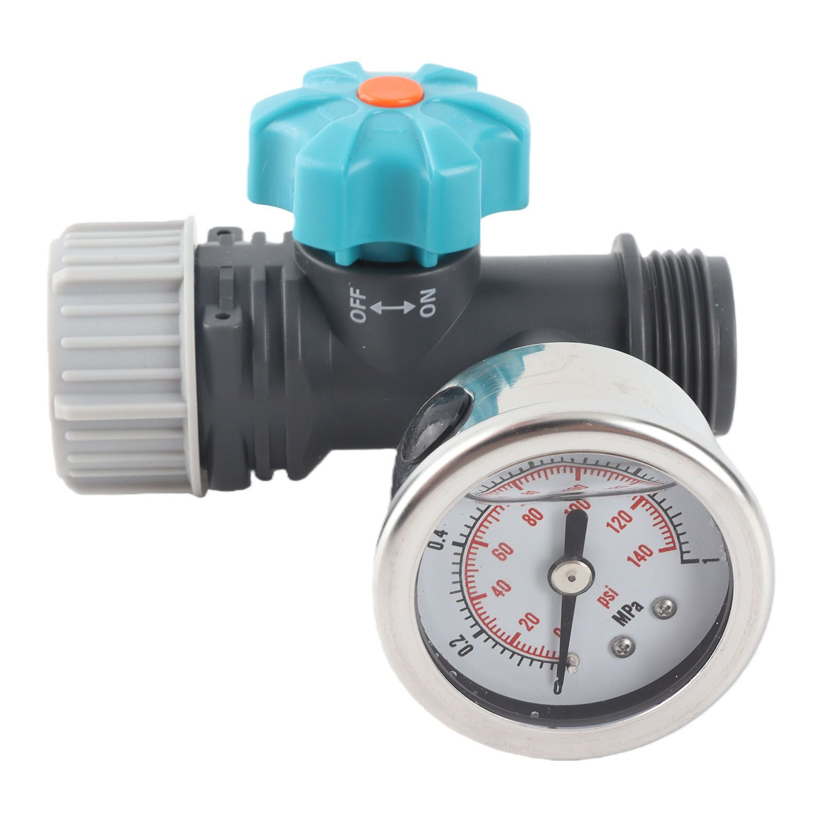 G3/4in Adjustable Water Pressure Regulator Valve with Pressure Gauge view 2