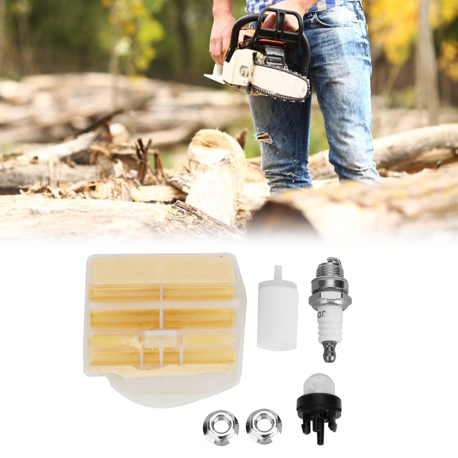 Chain Saw Air Filter Tune Up Kit for Husqvarna 445 450 445e 450e 450 Racnher view 9