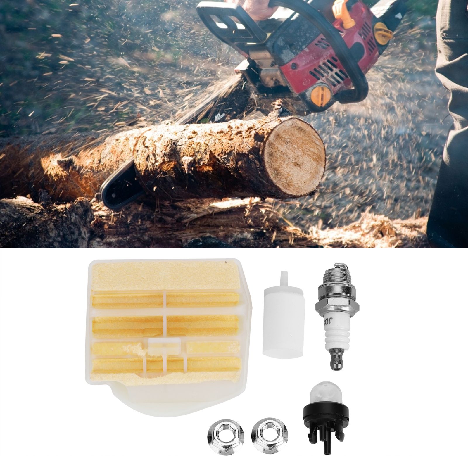 Chain Saw Air Filter Tune Up Kit for Husqvarna 445 450 445e 450e 450 Racnher view 10