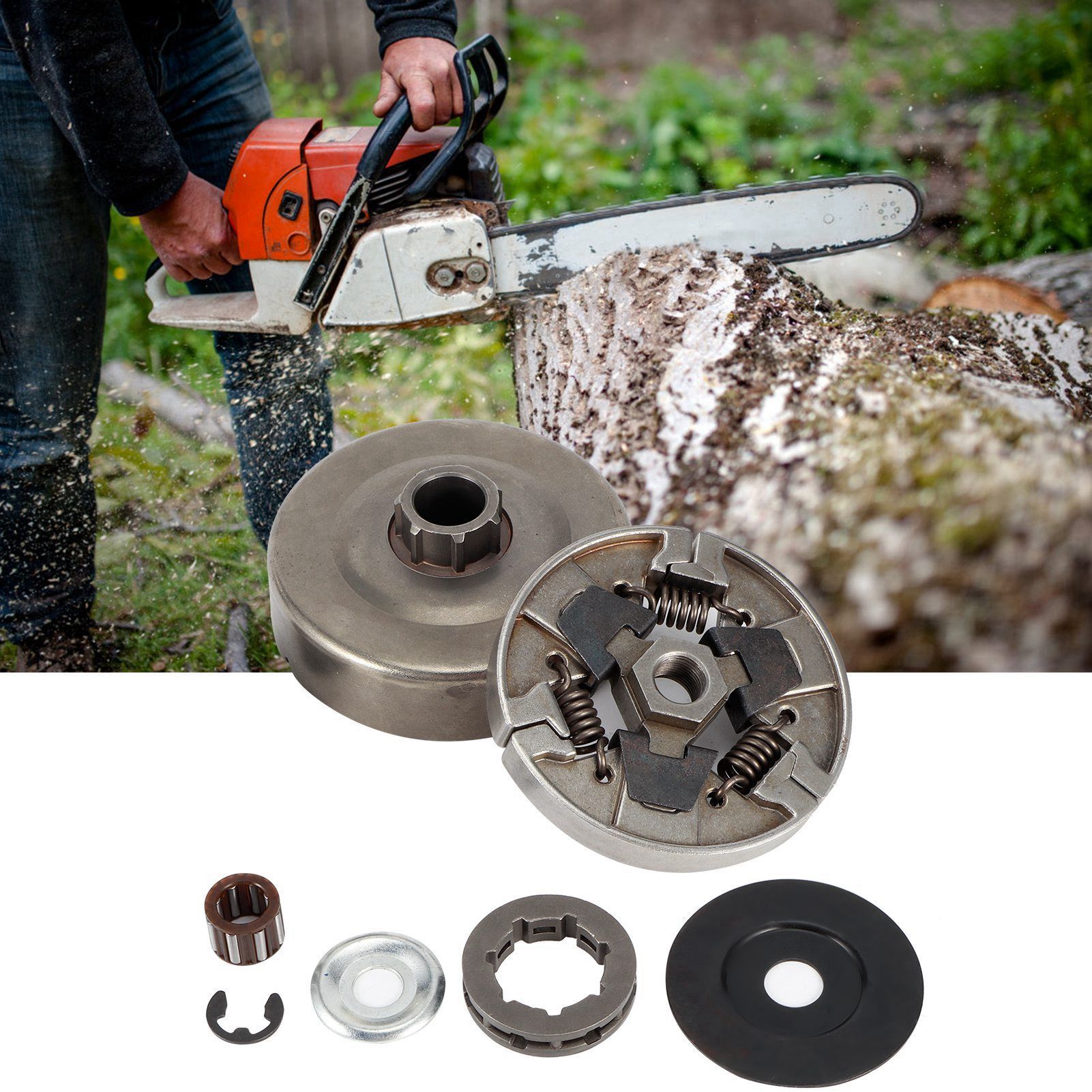 3/8in-7 Clutch Drum Rim Sprocket Assembly Kit for Stihl MS660 066 064 MS640 view 9
