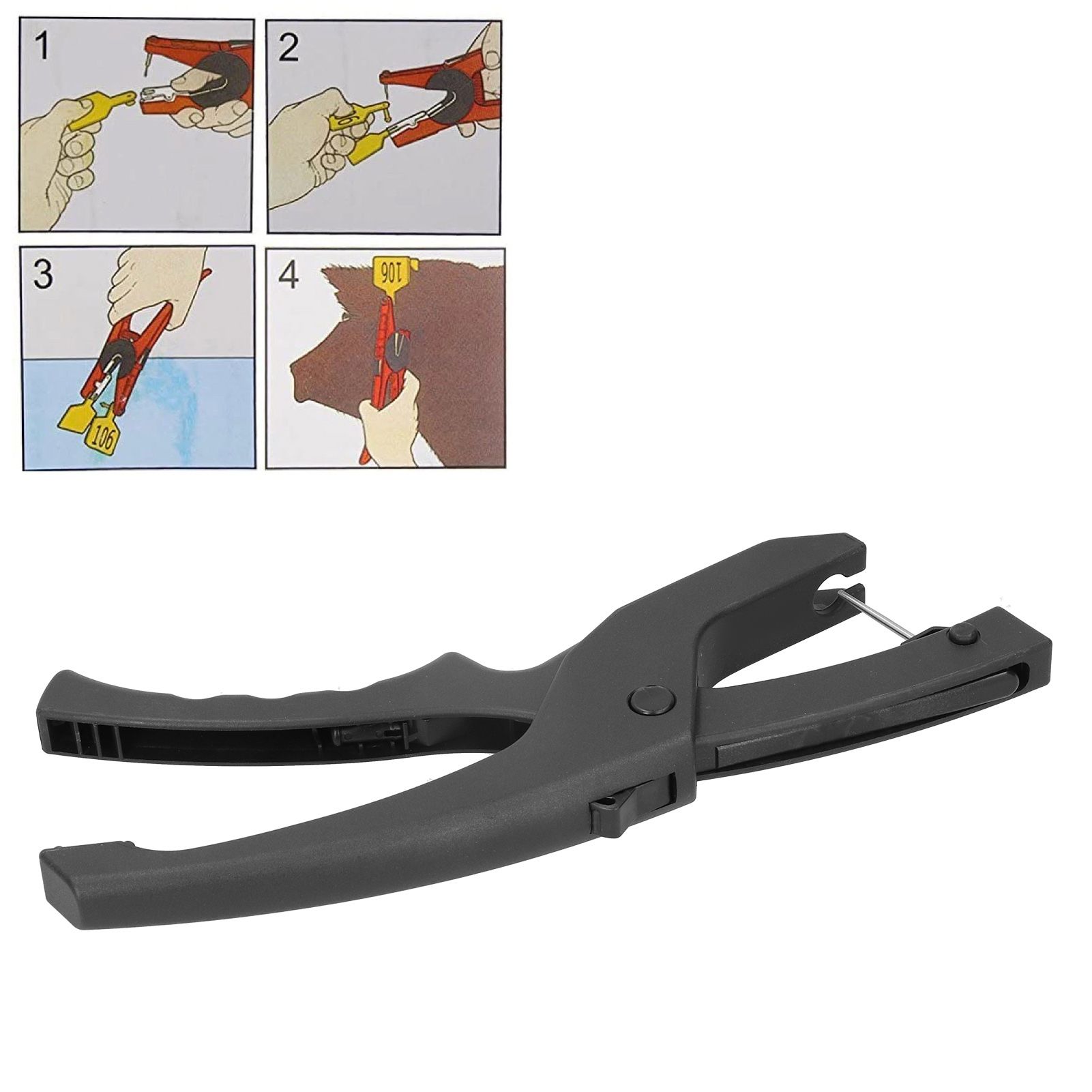 Poultry Ear Tag Applicator Plier Equipment Livestock Marking Tagger Tool for view 9