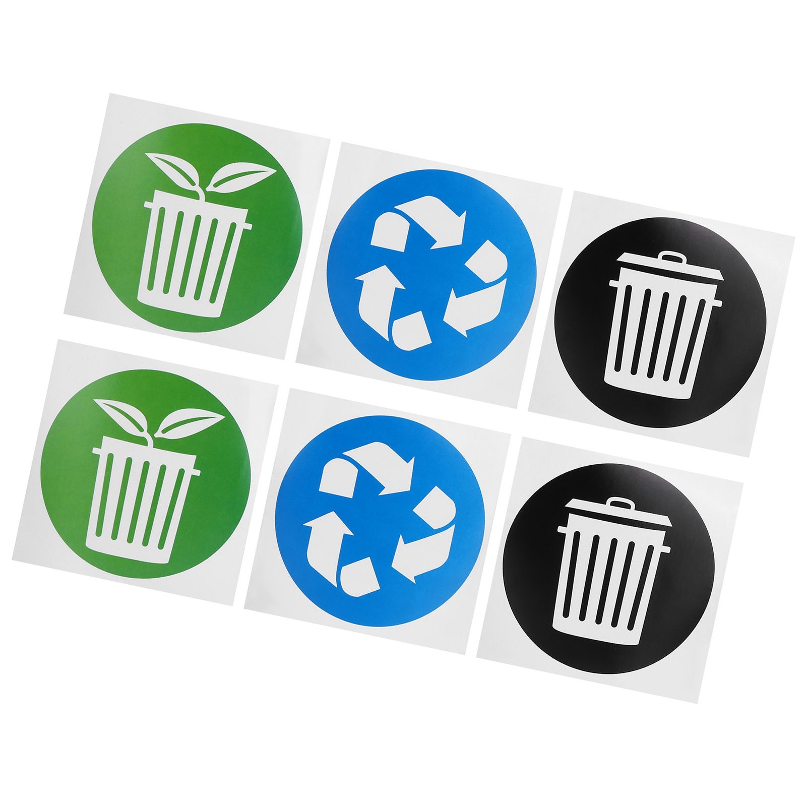 60Pcs/Set Circular Garbage Collection Identification Recycle Decal Dustbin Sticker view 7